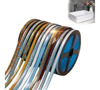 Ceramic Tile Gap Tape, Caulk Tape Waterproof Self Adhesive, Easy Peel and Stick for Bathroom Shower Sink Toilet Edges 2 * 600 cm (Rainbow Gold)