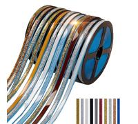 Ceramic Tile Gap Tape Self Adhesive Caulk Strip for Bathtub Kitchen Sink Toilet Wall Edge (Glossy Black,Flat type/15mm*6m)