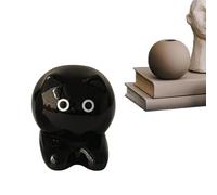 Ceramic Toothpick Holder - 4 Inch Cute Cat Container | Ceramic Decorative Box - Practical floss cotton swab appetizer pick storage for kitchen bedroom living room adding charm tidiness to home decor