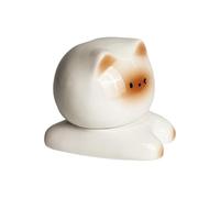 Ceramic Toothpick Holder - 4 Inch Cute Cat Container | Ceramic Decorative Box - Practical floss cotton swab appetizer pick storage for kitchen bedroom living room adding charm tidiness to home decor