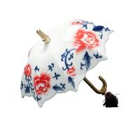 Ceramic Umbrella Tea Strainer, Chinese Umbrella Tea Infuser Se with Matching Base, Traditional Blue & White Porcelain Loose Leaf Filter, Kung Fu Filter Table Accessory Home Decor