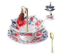 Ceramic Umbrella Tea Strainer, Cute Tea Infuser Filter for Loose Leaf, Traditional Chinese Tea Set Accessory for Home and Office Decor,Fine Mesh Porcelain Teaware (B)
