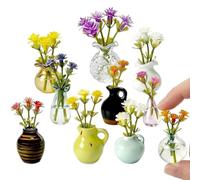 Ceramic Vase Magnet Set Decorative Mini Flower Pot Fridge Adornment Assorted Pack Style Aesthetic Home Office School Classroom Whiteboard Locker Cabinet Farmhouse Display Accent