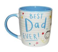Ceramica Bianca Tazza Con Blu Interno di Padre Giorno Regalo - Migliore Dad Ever