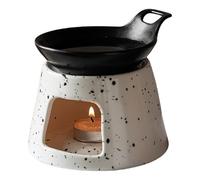 Ceramica Bruciatori Olio Essenziale Con Spalancato E Portacandele A Tealight Impostato Per Meditazioni Fragranze Diffusioni Diffusioni Diffusore Olio Essenziale Ceramica