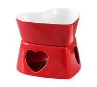 Ceramica Fire Boiler Bowl Cheese Warmer per Festa del Ringraziamento Bomboniere Cucina Rosso