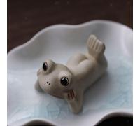 Ceramica Frog Tea Pet Figurine Kung Fu Tea Pet Model House Warming Gift Cute