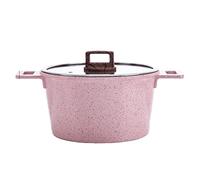 Ceramica Glaze Due Orecchie Stockpot Rosa Cucina Padelle Zuppa Pentola Cucina Domestica Multi Funzionale Una Pentola