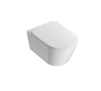 CERAMICA GLOBO - FORTY3 cleanstorm set vaso wc sospeso + coprivaso soft 55x36 [bianco lucido] - FNS02BI+FOR23BI