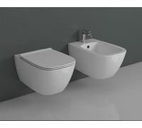 CERAMICA GLOBO GENESIS SANITARI SOSPESI 55.36 VASO SENZA BRID BIDET+COPRIVASO