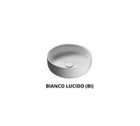 CERAMICA GLOBO - KOI lavabo da appoggio Ø 42 cm [varie finiture] - TF042 : Finitura lavabo - rosso pompei (RP)
