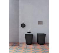 CERAMICA GLOBO - LALITA set vaso + bidet + coprivaso filomuro 54x36 [nero opaco] - LT001AR+LT009AR+LT020AR