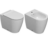 Ceramica Globo Mode Wc+bidet+sedile A Terra Bianco Lucido Codice Prod: Me001bi Me019bi Me009bi