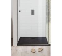 CERAMICA GLOBO - piatto Docciapietra 80x80 NERO - DP08080504