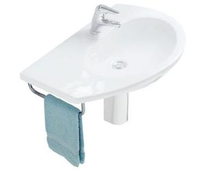 Ceramica Globo - Portasciugamani cromato per lavabo Grace asimettrico BO024