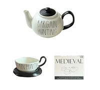 Ceramica lettere creative tazza di ceramica casa ad alta temperatura squisite-una pentola di 2 tazze e piattini