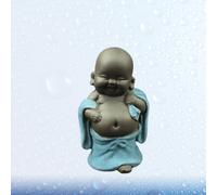 Ceramica Maitreya Buddha Statua di Tè Scultura A Mano intagliato figurina