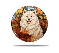 Ceramica Ornamenti Per Albero Di Natale, 7.3Cm Autunno Cane Samoiedo Vettore Decorazioni Albero Di Natale Decorazione Albero Di Natale Ricordo