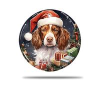 Ceramica Ornamenti Per Albero Di Natale, 7.3Cm Cane Spaniel Bretone 3D Ornamento In Ceramica Natalizia Ornamenti Decorazione Albero Di Natale