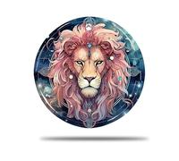 Ceramica Ornamenti Per Albero Di Natale, 7.3Cm Leone Zodiacale Con Grafica Acquerellata 3D Albero Di Natale Ornamenti Natalizi Per Albero Ornamenti In Ceramica