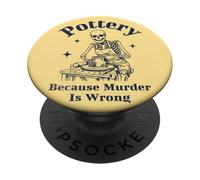 Ceramica perché l'omicidio è un umorismo scheletro sbagliato PopSockets PopGrip Adesivo