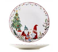 Ceramica Piatti Da Pranzo Natale Smalto Piatto Rotondo Casa Dessert Decorativo Tazze Di Caffè Snack Colazione Ciotole Nido D'Uccello Insalata Frutta Gelato Insalate Zuppe Pasta