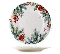 Ceramica Piatti Da Pranzo Natale Smalto Piatto Rotondo Casa Dessert Decorativo Tazze Di Caffè Snack Colazione Ciotole Nido D'Uccello Insalata Frutta Gelato Insalate Zuppe Pasta