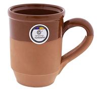 CERÁMICA RAMBLEÑA | Bicchiere da Birra in Terracotta | Bicchiere di Vino Rustici | Tazza d'acqua Ceramica Argilla Rossa - Modello 05 | Fatto in Spagna | 330 ml