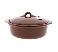 CERÁMICA RAMBLEÑA | Casseruola con Coperchio di Argilla Refrattaria Terracotta | Casseruola Ceramica | Casseruola a Fuoco Diretto e per Forno | Fatto in Spagna | 33x30.5x14.5 cm