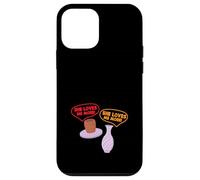 Ceramica She Loves Me More! Divertente Ceramica Umorismo Custodia per iPhone 12 mini