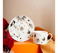 Ceramica Tazza di Caffè Qualità Stile Vintage e Piattino Casa Cucina Ware Nuovo