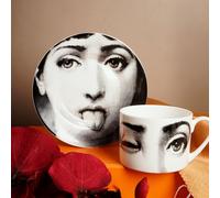 Ceramica Tazza di Caffè Qualità Stile Vintage e Piattino Casa Cucina Ware Nuovo