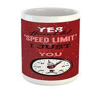 Ceramica Tazza Yes Officer I Did See Speed Limit Sign Didnt See You Odori-Resistente Tazza Regalo Anniversario 330ML per Eventi Speciali,Colazione,Regali per Genitori