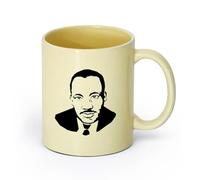 ceramica Tazze da caffè, tazze da tè e caffè Silhouette del ritratto di Martin Luther King （11oz/320ml） Ottimo regalo per gli innamorati Beige