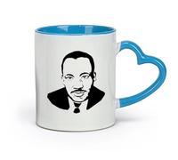 ceramica Tazze da caffè, tazze da tè e caffè Silhouette del ritratto di Martin Luther King （11oz/320ml） Ottimo regalo per gli innamorati Blu