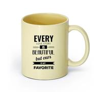 ceramica Tazze per casa e ufficio Parole romantiche, citazioni, storie d'amore, sala studio preferita （11oz/320ml） per uomo e donna Beige