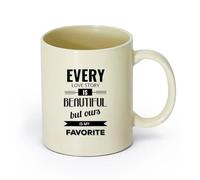 ceramica Tazze per casa e ufficio Parole romantiche, citazioni, storie d'amore, sala studio preferita （11oz/320ml） per uomo e donna Giallo chiaro