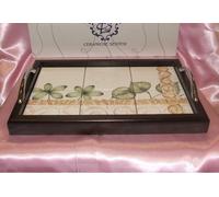 CERAMICA TOSCANA VASSOIO LEGNO 94114 IDEA REGALO CASAFASHIONITALIA