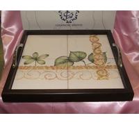 CERAMICA TOSCANA VASSOIO LEGNO 94117 IDEA REGALO CASAFASHIONITALIA