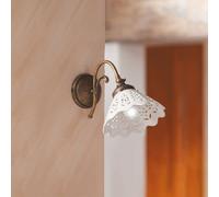 Ceramiche Applique Semino con paralume di ceramica Ceramiche