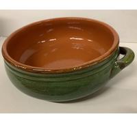 CERAMICHE COLI TEGAME BASSO 2 MANICI COCCIO TERRACOTTA 17- 19 cm