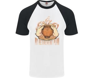 Ceramiche Pensione Plan Divertente DA UOMO S/S Baseball T-Shirt