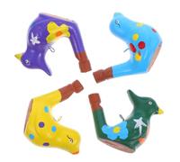 Ceramico per Uccelli 4 Pezzi, Design Realistico e Giocoso | Aztec Death Whistle, Bomboniere per Feste di Compleanno, Bathtime, per Adulti e Ragazzo Ragazza, Suono Unico