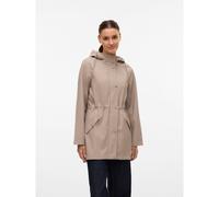 Cerata media lunghezza con cappuccio Beige S Tinta unita