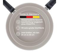 Ceratal Comfort Set di 2 Padelle in Alluminio Rivestite in Ceramica 24 E 28 cm