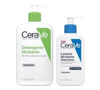 CeraVe Detergente Idratante Viso 473ml + Lozione Idratante Corpo 236ml | Pelle Secca e Molto Secca