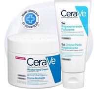 Cerave Kit Corpo E Piedi, Crema Idratante Viso , per Pelle Secca, Con Acido Ialu