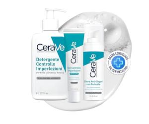 CeraVe Kit Skincare Per Pelli Segnate, Detergente Controllo Imperfezioni, Con 3 Ceramidi e Acido Salicilico, 236 ml + Gel Controllo Imperfezioni, 40 ml + Siero Anti-Segni con Retinolo, 30 ml