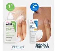 CeraVe Kit Viso Detergente Crema-Schiuma + Crema Idratante Viso SPF 30