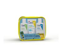 Cerave Pochette Protezione Solare Spf50+ 75 Ml Con Lozione e Detergente Idratante 88 Ml